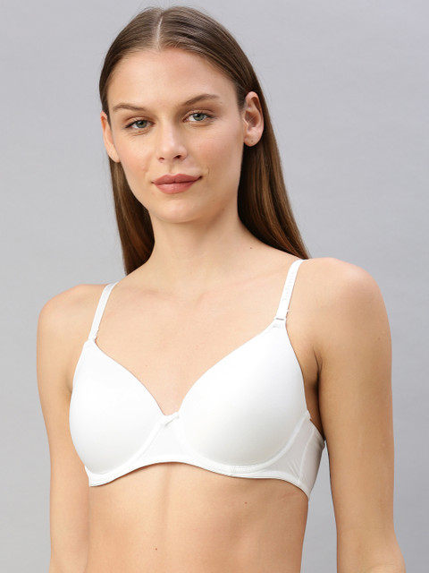 Van Heusen Women Solid Plush Back No Slip Strap Underwired T-Shirt Bra