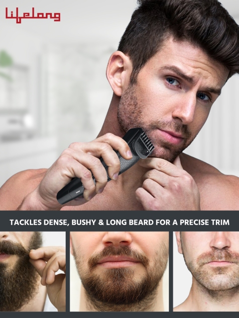 Lifelong Precision Beard Trimmer Kit with Multiple Length Settings - Black - Image 4