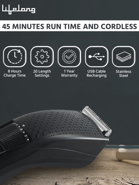 Lifelong Precision Beard Trimmer Kit with Multiple Length Settings - Black - Image 6