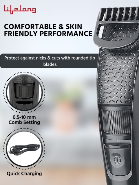 Lifelong Precision Beard Trimmer Kit with Multiple Length Settings - Black - Image 2