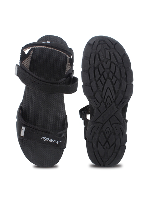 Sparx Men Black & Grey Sports Sandals - Image 5