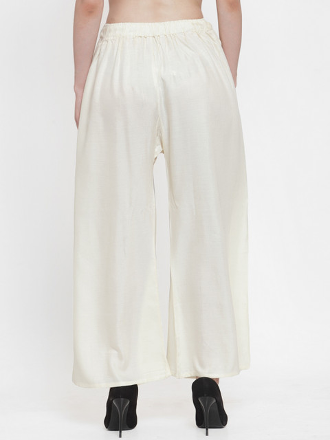 TAG 7 Women Pack Of 7 Solid Flared Palazzos - Image 3