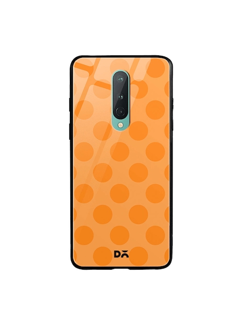 DailyObjects Orange Polka OnePlus 8 Glass Mobile Cover
