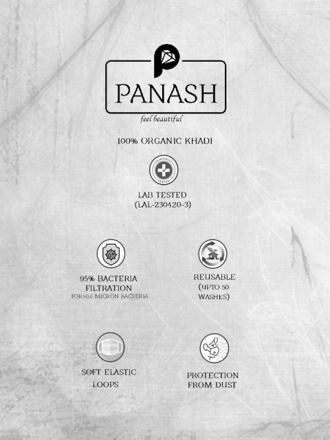 PANASH Unisex 4 Pcs 2 Ply Reusable Anti-Pollution Cotton Outdoor Cloth Masks - Image 5