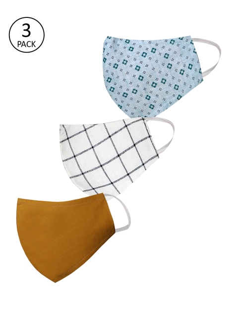 VASTRAMAY Unisex 3 Ply 3Pcs Reusable Protective Outdoor Face Masks