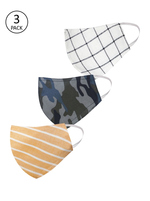 VASTRAMAY Unisex Pack Of 3 3-Ply Reusable Cloth Masks