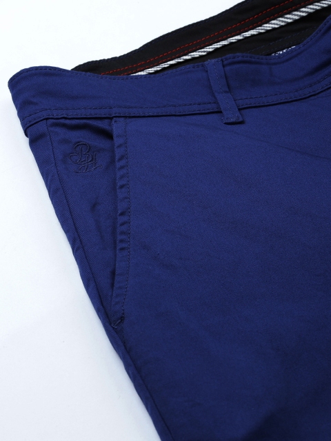 Being Human Clothing Men Navy Blue Regular Fit Solid Chinos - Image 6