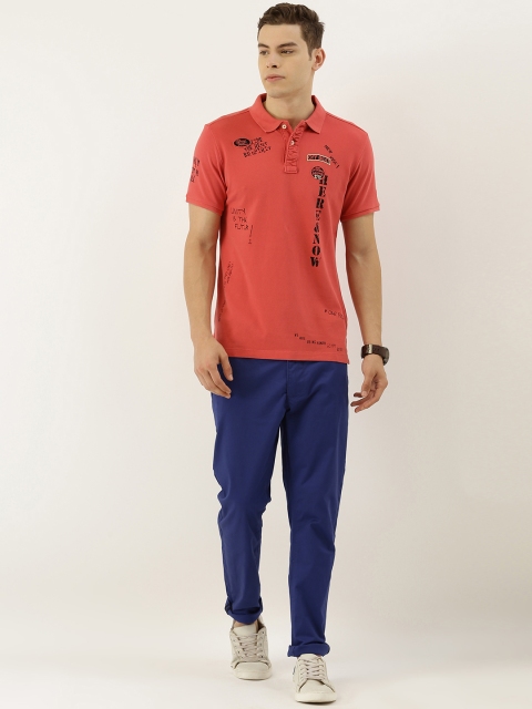 Being Human Clothing Men Navy Blue Regular Fit Solid Chinos - Image 4