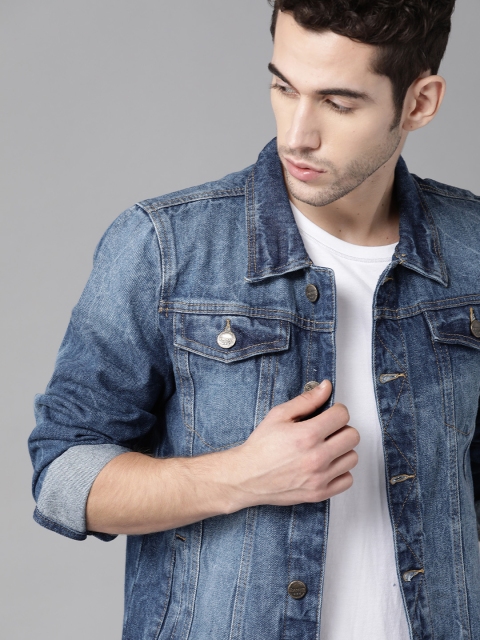 Roadster Men Blue Washed Denim Jacket – MSME Outlet