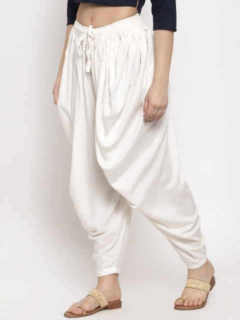 Clora Creation Women Off-White Solid Dhoti Salwar - Image 2