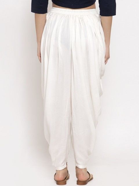 Clora Creation Women Off-White Solid Dhoti Salwar - Image 3