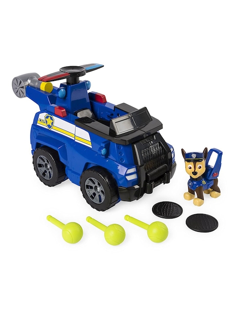 PAW PATROL Kids Blue & Black Flip & Fly 2 in 1 Transforming Toy Vehicle