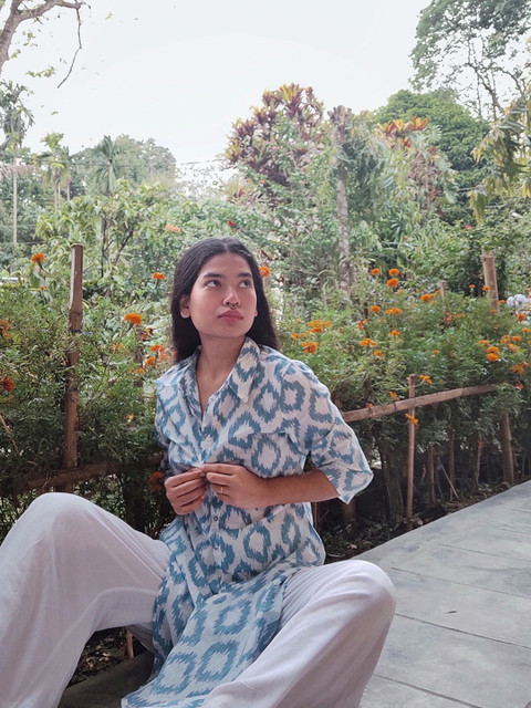 TAG 7 Women White Solid Flared Palazzos - Image 6