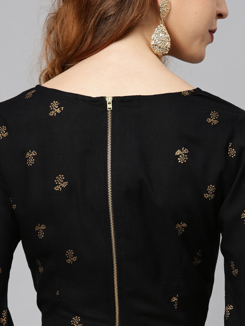 Juniper Beige & Black Ready to Wear Lehenga with Blouse - Image 8