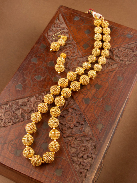 AccessHer Women Gold-Plated Antique Handcrafted Jewellery Set