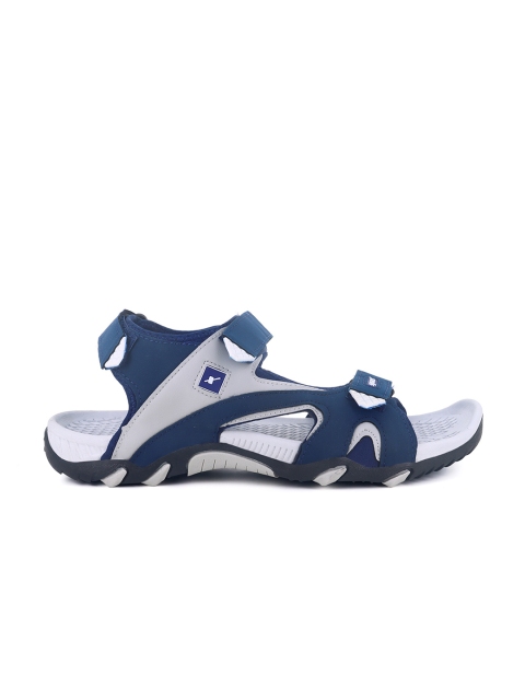 Sparx Men Blue & Grey Solid Sports Sandals - Image 4