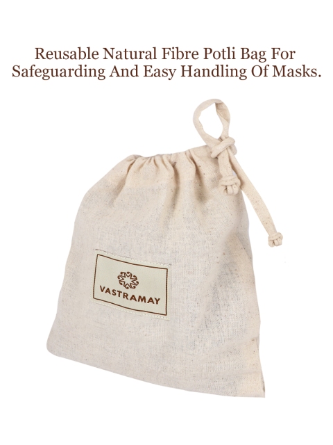 VASTRAMAY Adults Blue Floral Printed 3-Ply Reusable Cloth Mask - Image 6