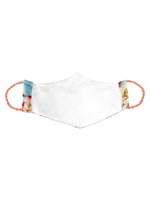 VASTRAMAY Adults Blue Floral Printed 3-Ply Reusable Cloth Mask - Image 5