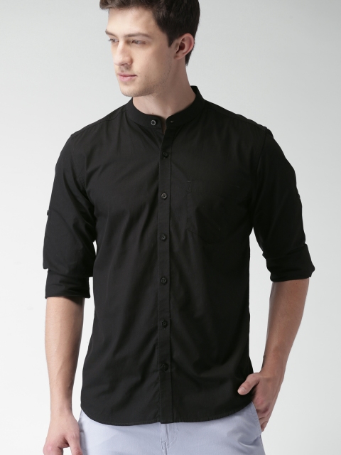 Black Slim Fit Casual Shirt