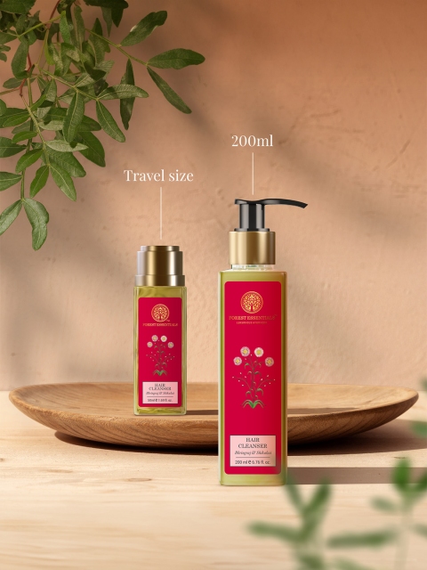 Forest Essentials Hair Cleanser Bhringraj & Shikakai Shampoo for Hair Fall & Dandruff 50ml - Image 8