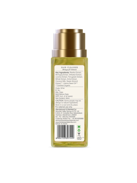 Forest Essentials Hair Cleanser Bhringraj & Shikakai Shampoo for Hair Fall & Dandruff 50ml - Image 3