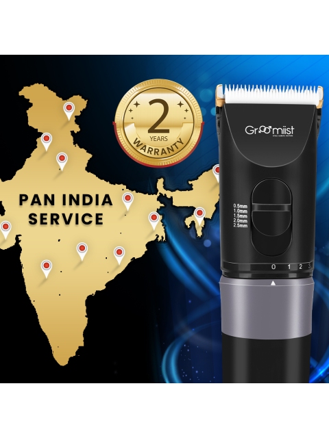 Groomiist Men Cordless Beard Trimmer Shaver120 min 5 Length Black GT-32 - Image 6