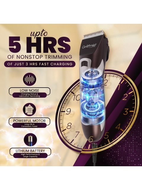Groomiist Men Platinum trimmer Series Cordless Beard Shaver 300 Min 4 Length (PT-222) - Image 4