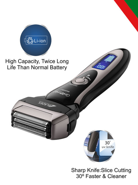 Groomiist Men Black Platinum Series Electric Corded & Cordless Shaver PS-33 - Image 5