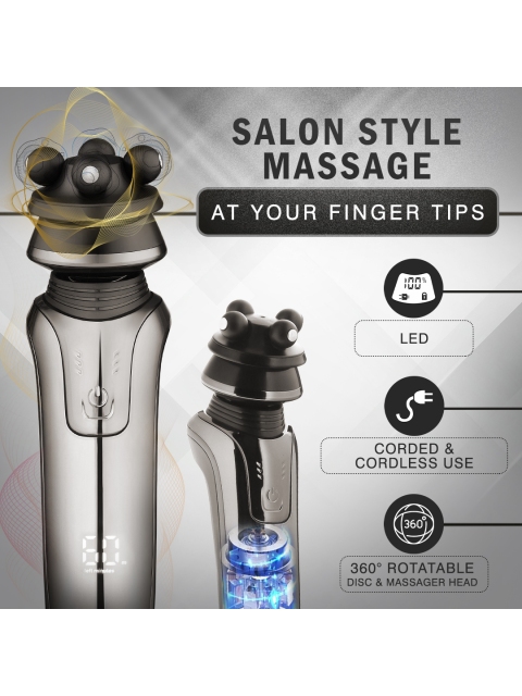 Groomiist Men Black Platinum Series Electric Corded & Cordless Shaver PS-33 - Image 4