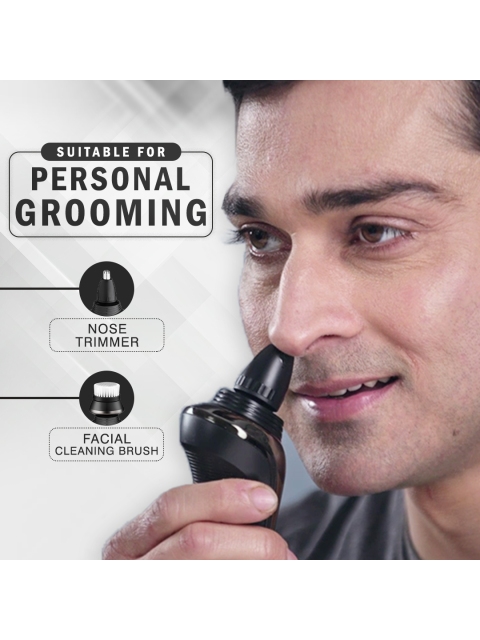 Groomiist Men Black Platinum Series Electric Corded & Cordless Shaver PS-33 - Image 6
