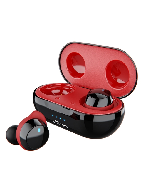 pTron Evo True Wireless M Black And Red In-Ear Bluetooth Bassbuds