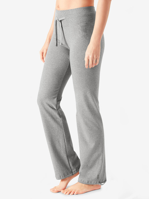 Decathlon Domyos Women Grey Cotton Stretchable Gym Track Pant