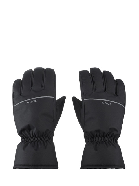 WEDZE By Decathlon Adult Unisex Black Waterproof & Snowproof Winter Skiing Gloves