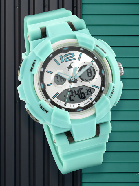 Fastrack Women Silver-Toned Analogue & Digital Watch 68016PP02