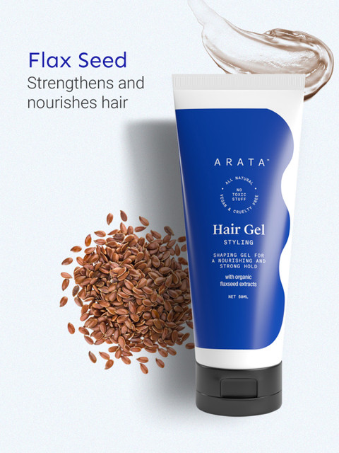 ARATA All Natural Styling Hair Gel with Organic Flaxseed - 50ml - Image 3