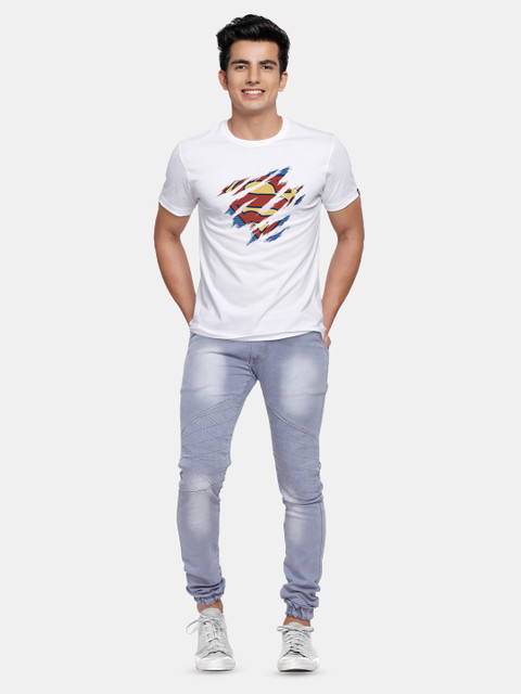 The Souled Store Men White Superman Printed Round Neck T-shirt - Image 5