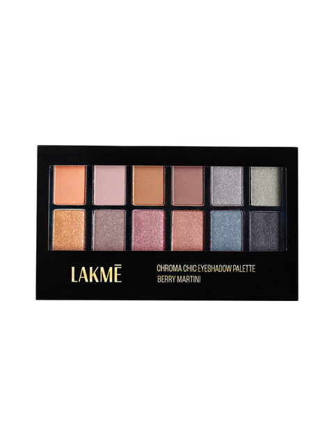 Lakme Glitterati Chroma Chic Eye Shadow Palette For Rich Color Payoff 12g - Smoking Glam