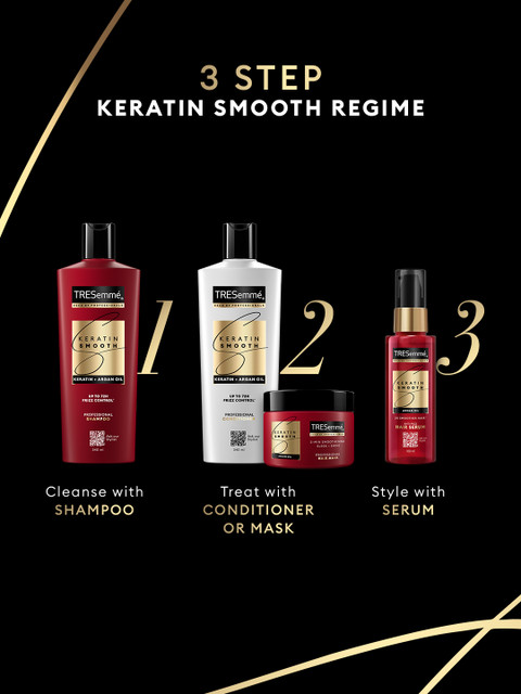 TRESemme Keratin Smooth Anti-Frizz Hair Serum with Argan Oil, for 2X Smoother Hair-50ml - Image 9