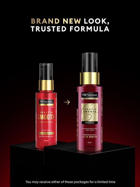 TRESemme Keratin Smooth Anti-Frizz Hair Serum with Argan Oil, for 2X Smoother Hair-50ml - Image 4
