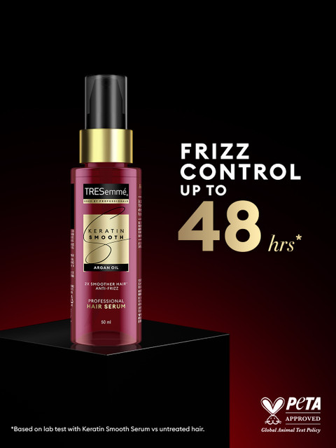 TRESemme Keratin Smooth Anti-Frizz Hair Serum with Argan Oil, for 2X Smoother Hair-50ml - Image 6