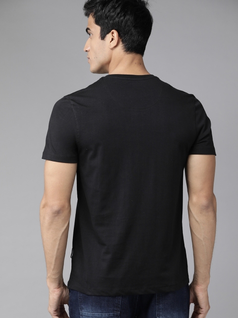 The Roadster Lifestyle Co Men Pack of 2 Black Olive Brown Solid V-Neck Cotton Pure Cotton T-shirt - Image 3