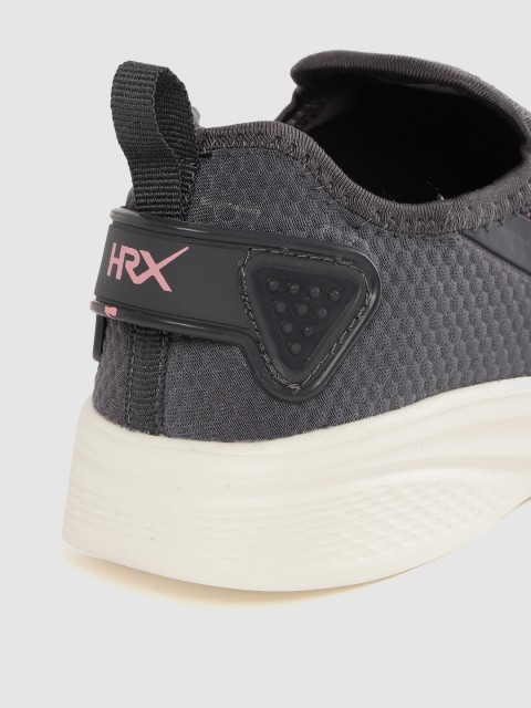 HRX by Hrithik Roshan Women Grey Woven Design Go-Lite Slip-On Walking Shoes - Image 6