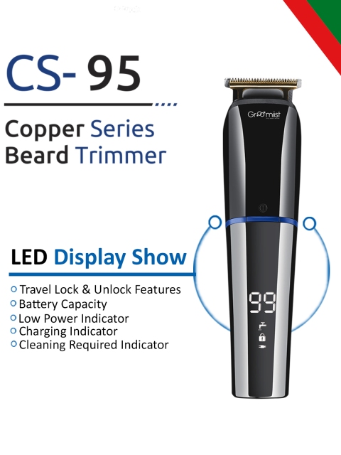 Groomiist Men IPX6 Waterproof Corded/Cordless Trimmer & Shaver 90 min 4 Length CS-9 - Image 2