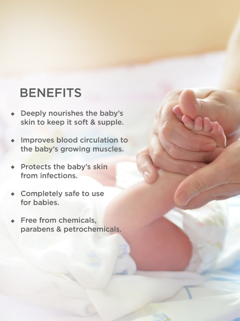 Forest Essentials Dasapushpadi Ayurvedic Baby Body Massage Oil For Strong Muscles - 200 ml - Image 3