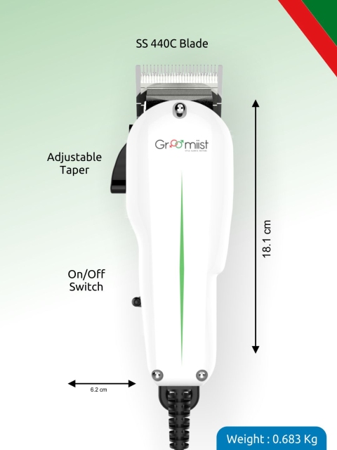 Groomiist Corded Fully Waterproof Hair Trimmer & Shaver 6 Length Settings SST-786(E) - Image 5