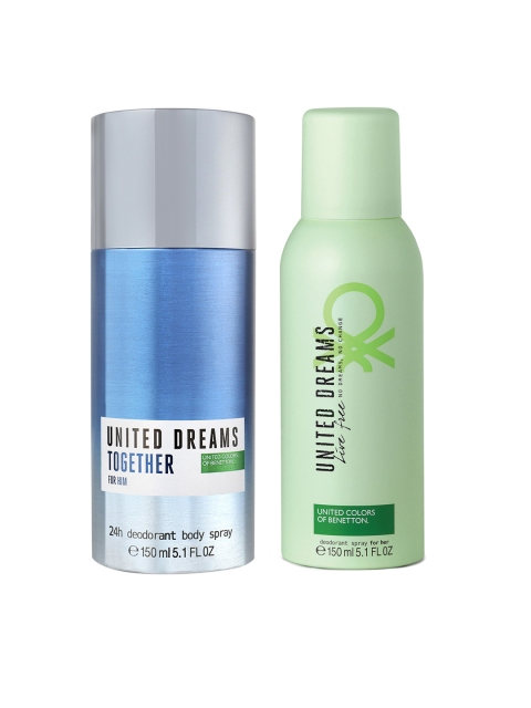 United Colors of Benetton Set of Women Live Free & Men Together United Dream Deodorants