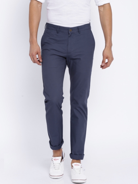 Navy Slim Fit Chino Trousers