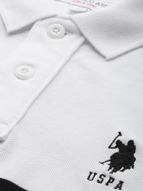 Black Colourblocked Polo Collar T-shirt 