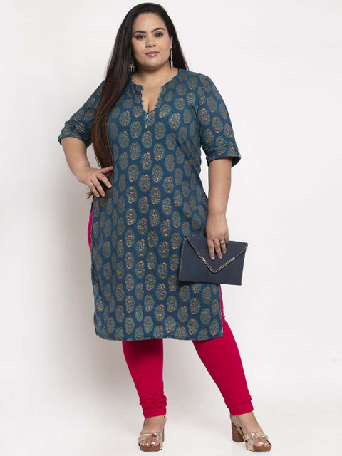 TAG 7 PLUS Women Pink Solid Ankle-Length Plus Size Leggings - Image 4
