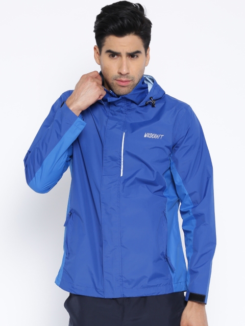 Blue Hooded Rain Jacket Image